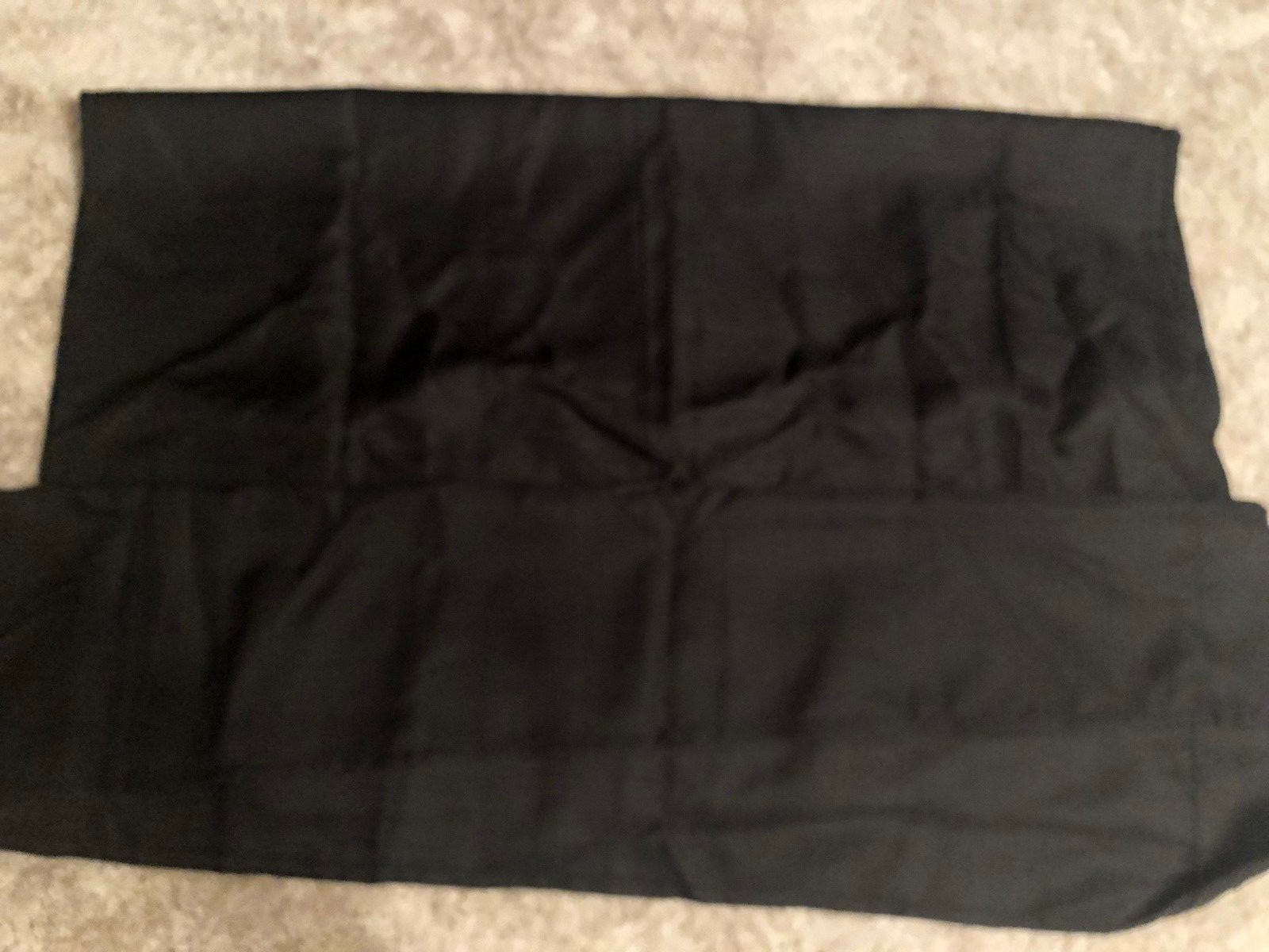 2 NEW DRAPE PANELS solid plain black MAINSTAYS 38″ X 84″ textured POLYESTER