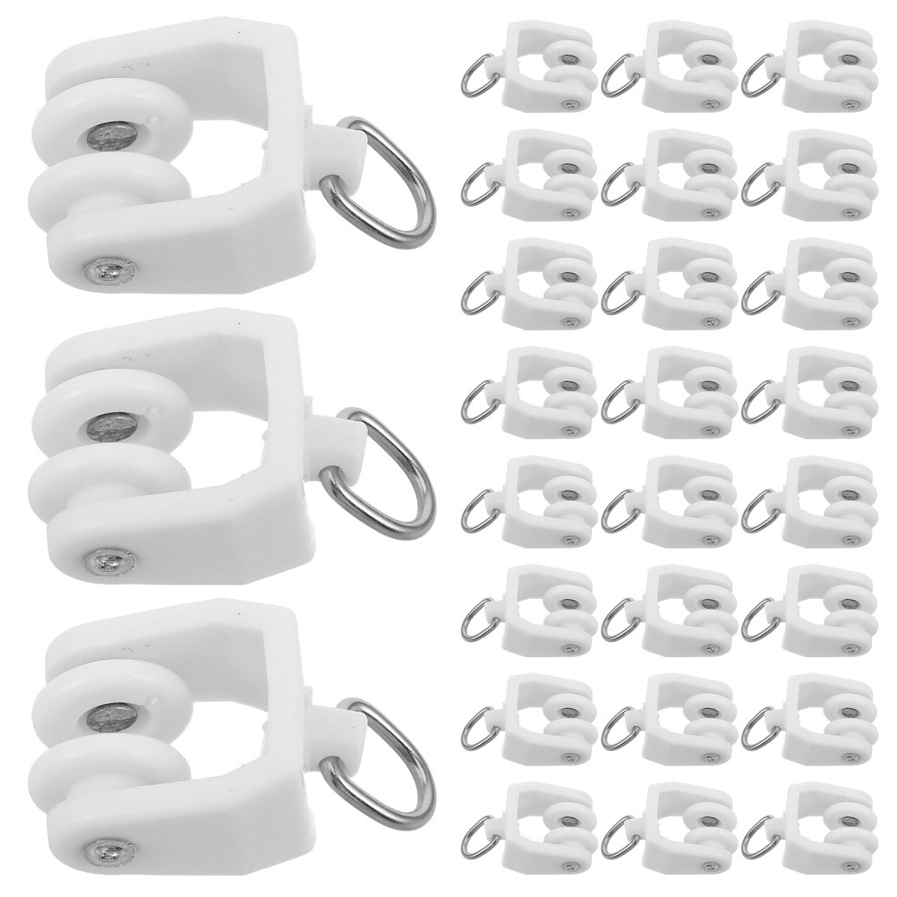 140 Pcs Drapery Rail Gliders Track Rollers Ceiling Mounted Curtain Rails
