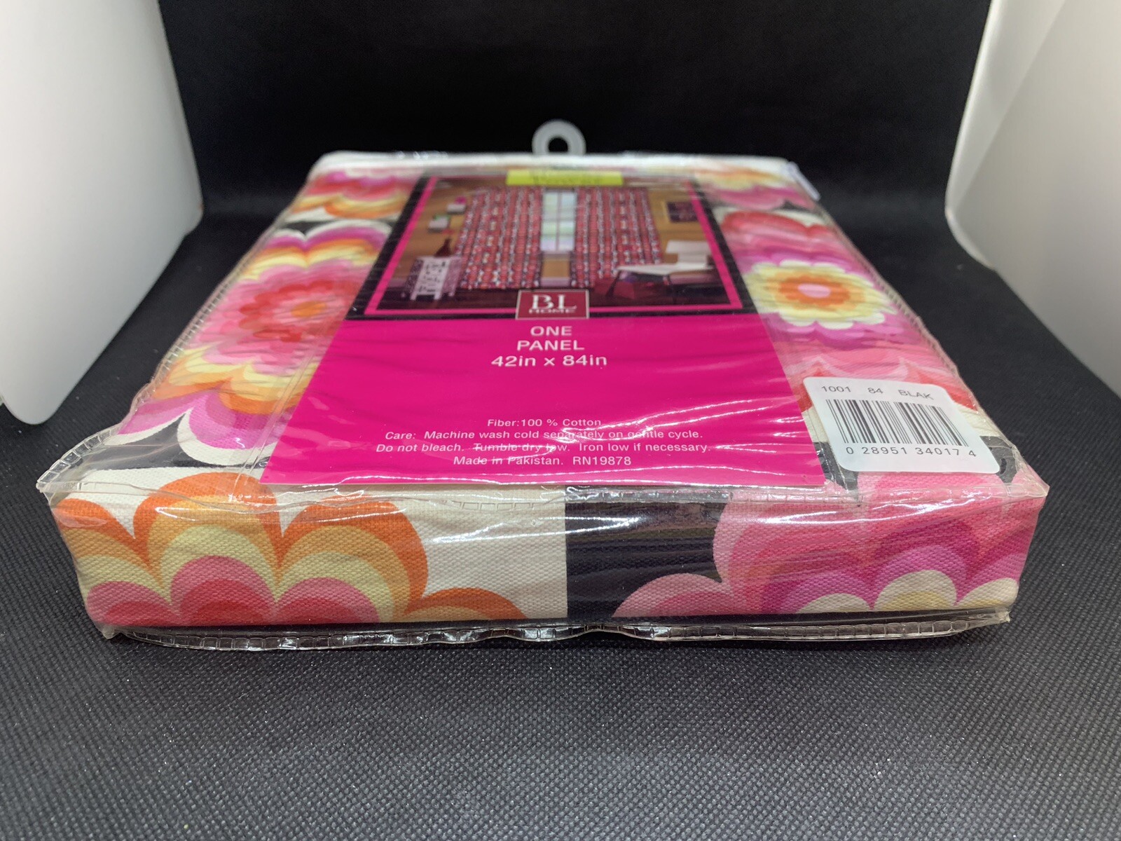 One Panel Drape Curtain 44 in x 84 in Flower Power Pink by BL Home UNOPENED NEW