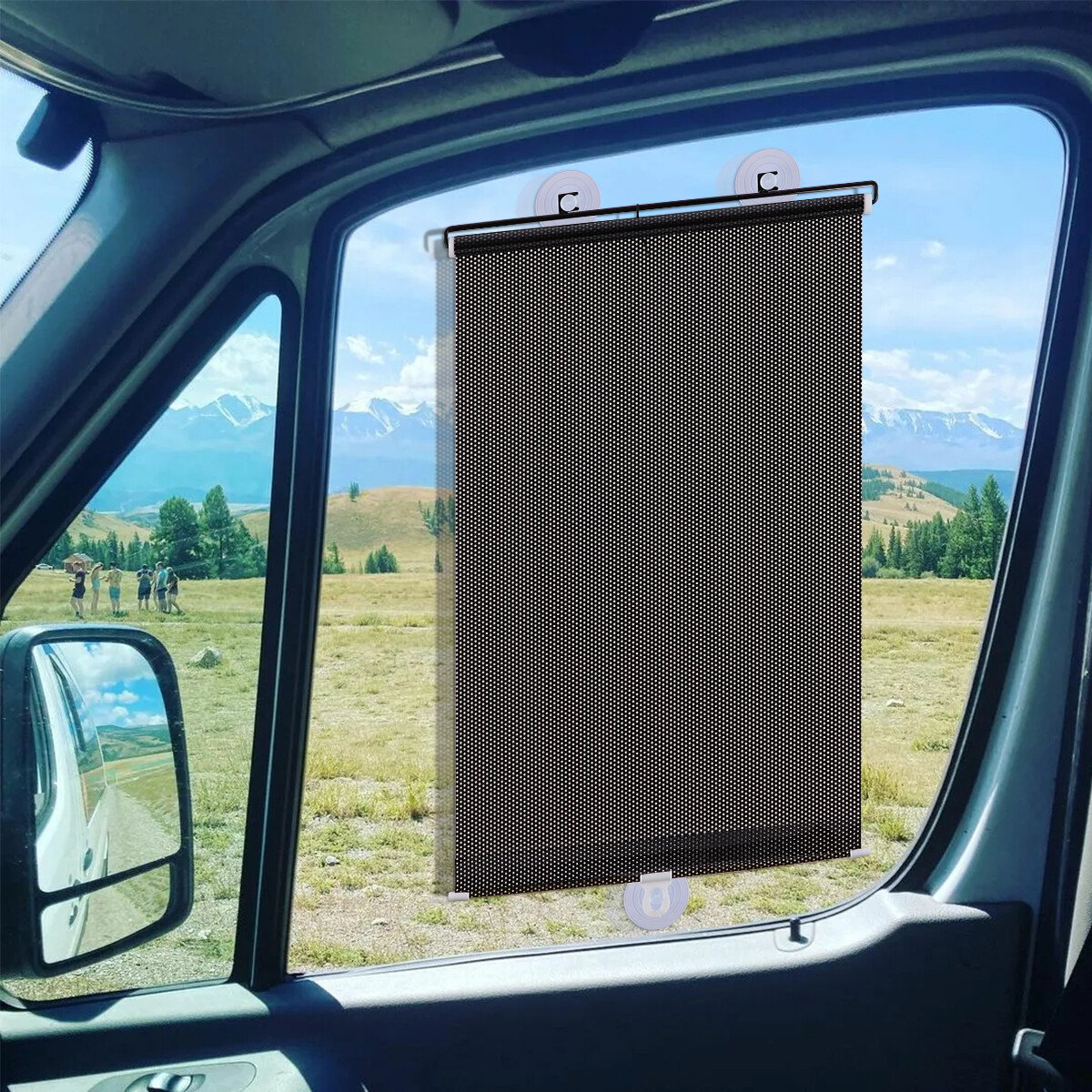Car Retractable Front Side Windshield Sun Shade Visor Truck Window Block Cover