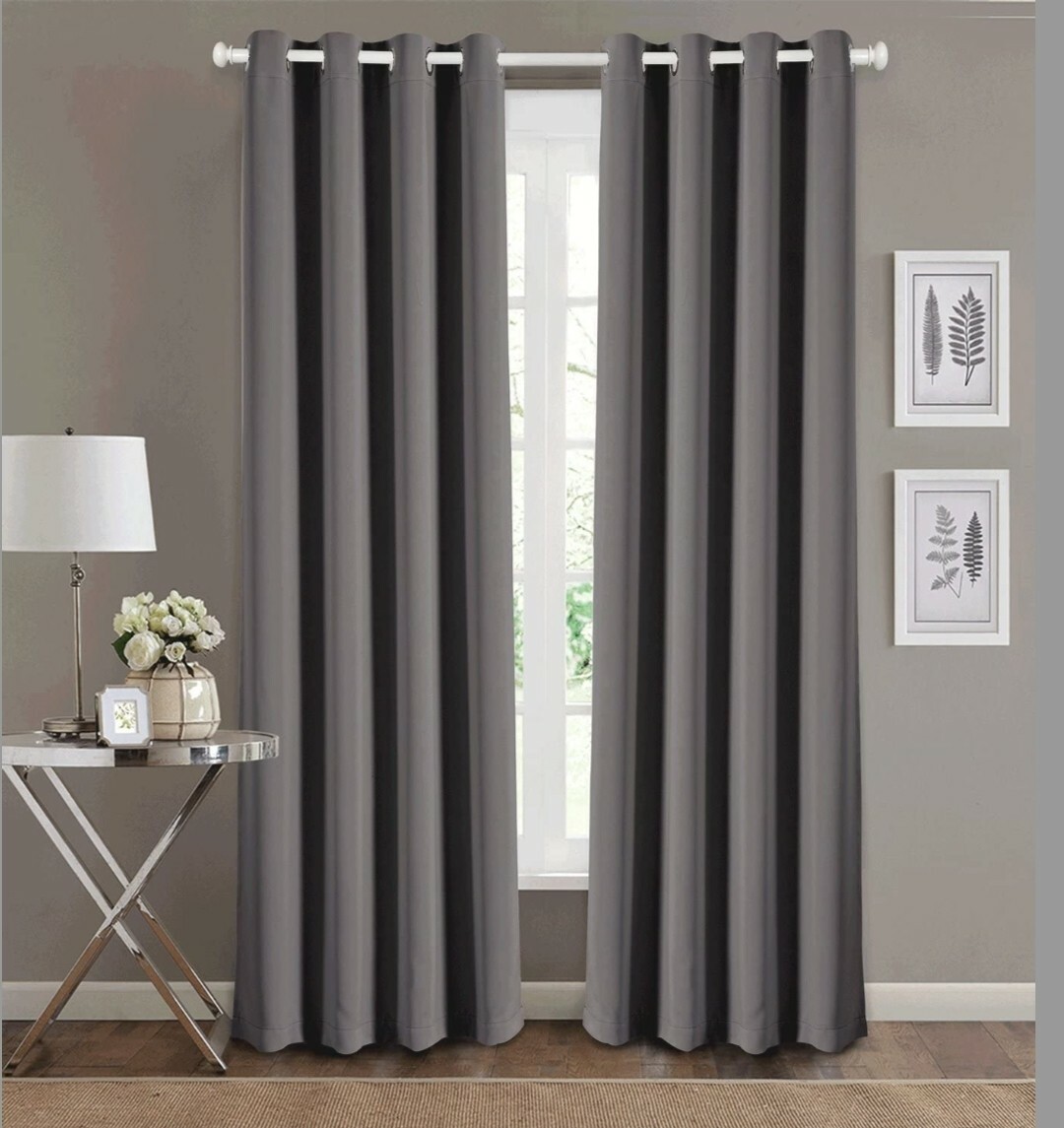 1 pc Regal Comfort Clearance Blackout Curtain Panel with Grommet Top (Charcoal)