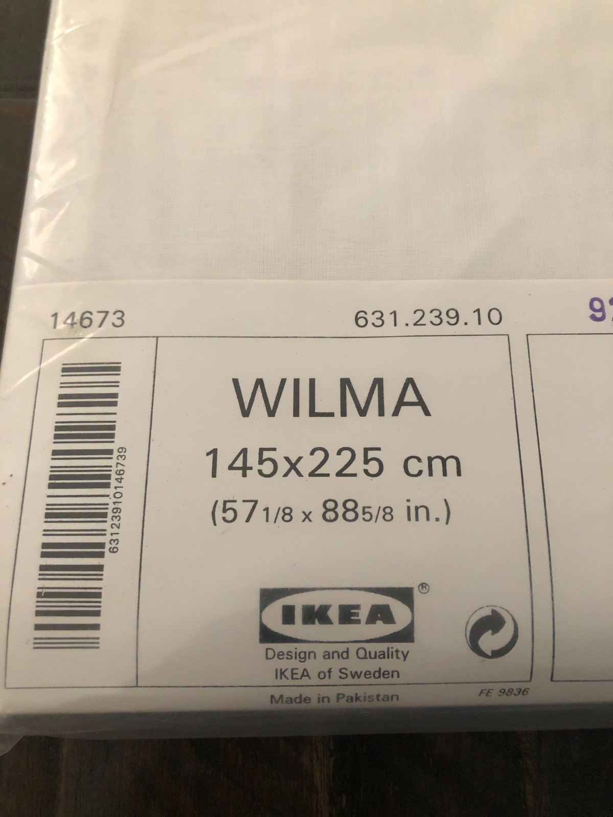 IKEA Wilma White Curtain Panels 57″ x 88″ Sealed New