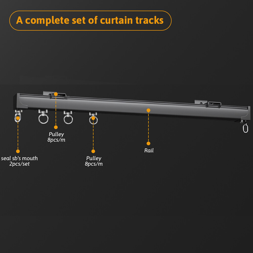 3M Heavy Duty Alloy Curtain Track Rail Set Ceiling or Wall Mounting Room Divider