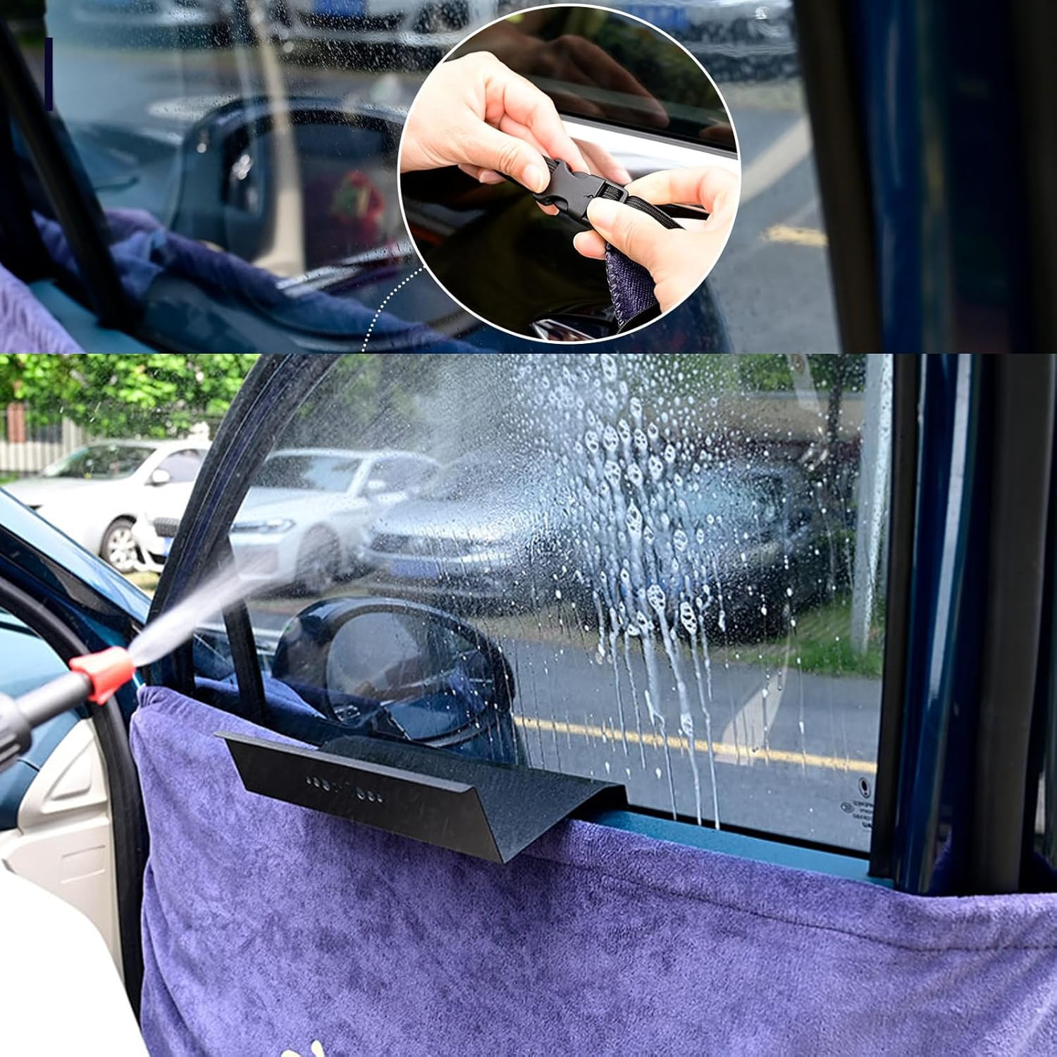 Window Tint Tools Car Door Panel Guard Protector, Reusable Waterproof Microfiber