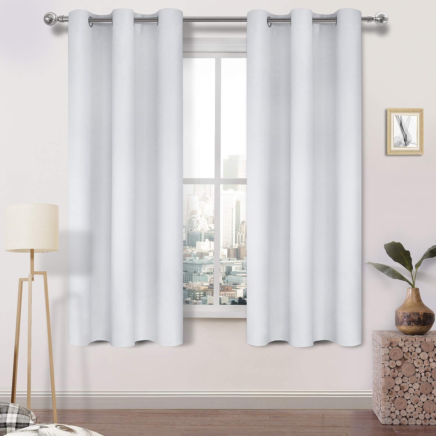 Room Darkening Curtains for Bedroom, Curtains 63 Inch Length 2 Panels, Therma…