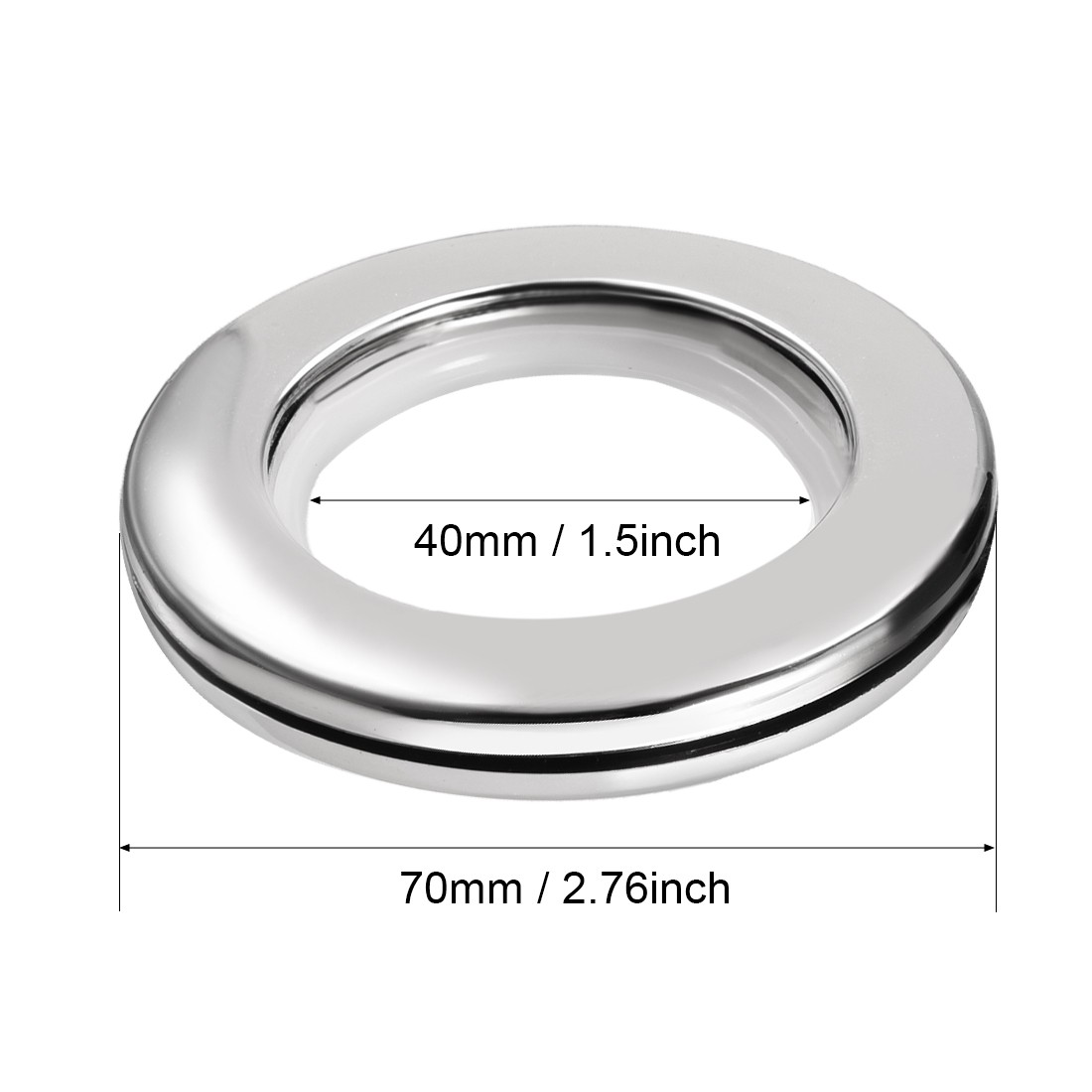 Curtain Grommets Plastic 1.5″ Inner Dia Drapery Eyelet Rings Silver Tone 6pcs