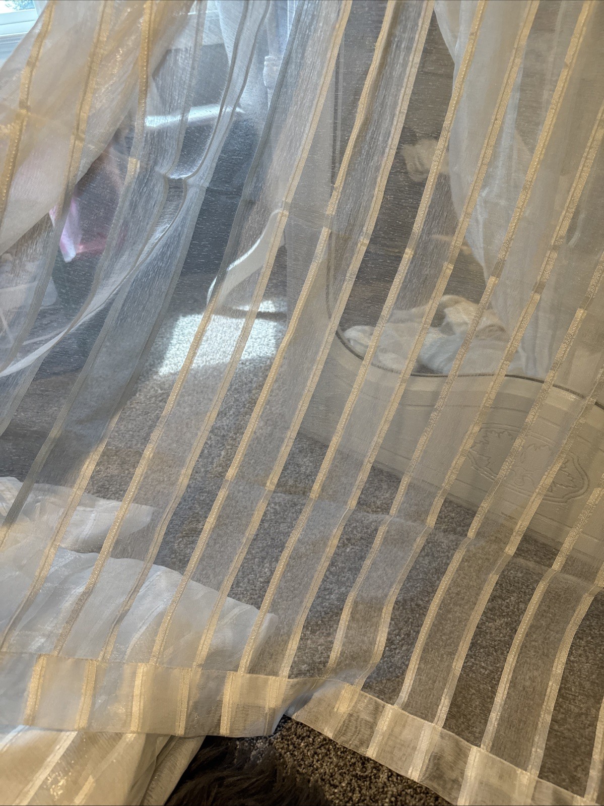 2 Pairs Of 48 X80 Sheer Eggshell Panels –