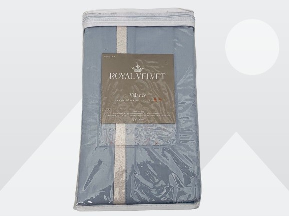 Royal Velvet by JC Penny RV-GV-001-B Blue/Ivory 80″ x 16″ Valance