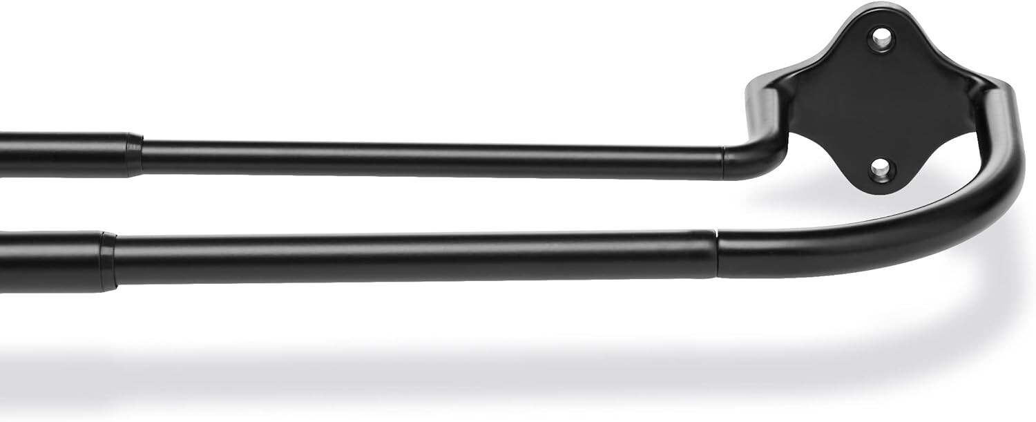 Amazon Basics Room Darkening Double Curtain Rod, 48 – 88 Inches, Black