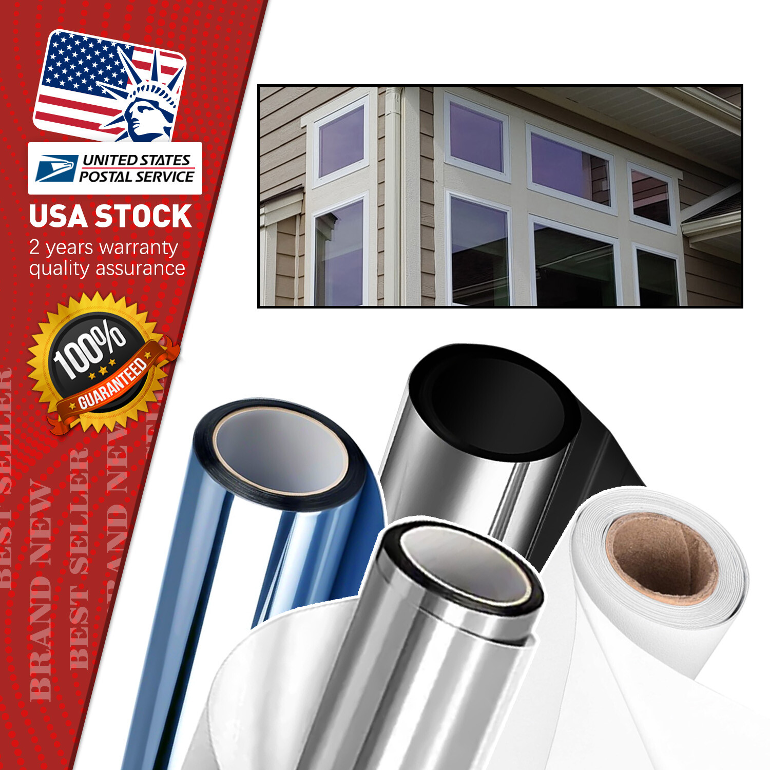 One Way Mirror Window Film Heat UV Reflective Privacy Tint for Home Office USA