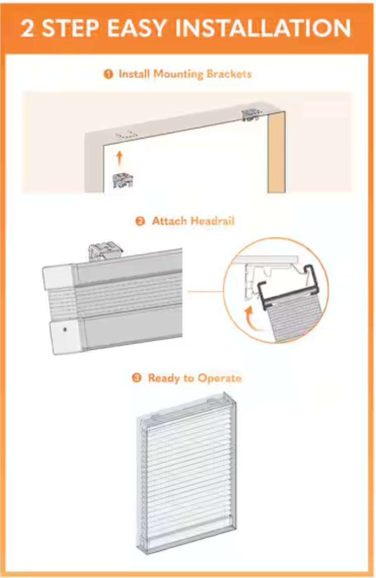Home Decorator Coll. Cordless Cellular Shade Light Filter Parchment & CUSTOM