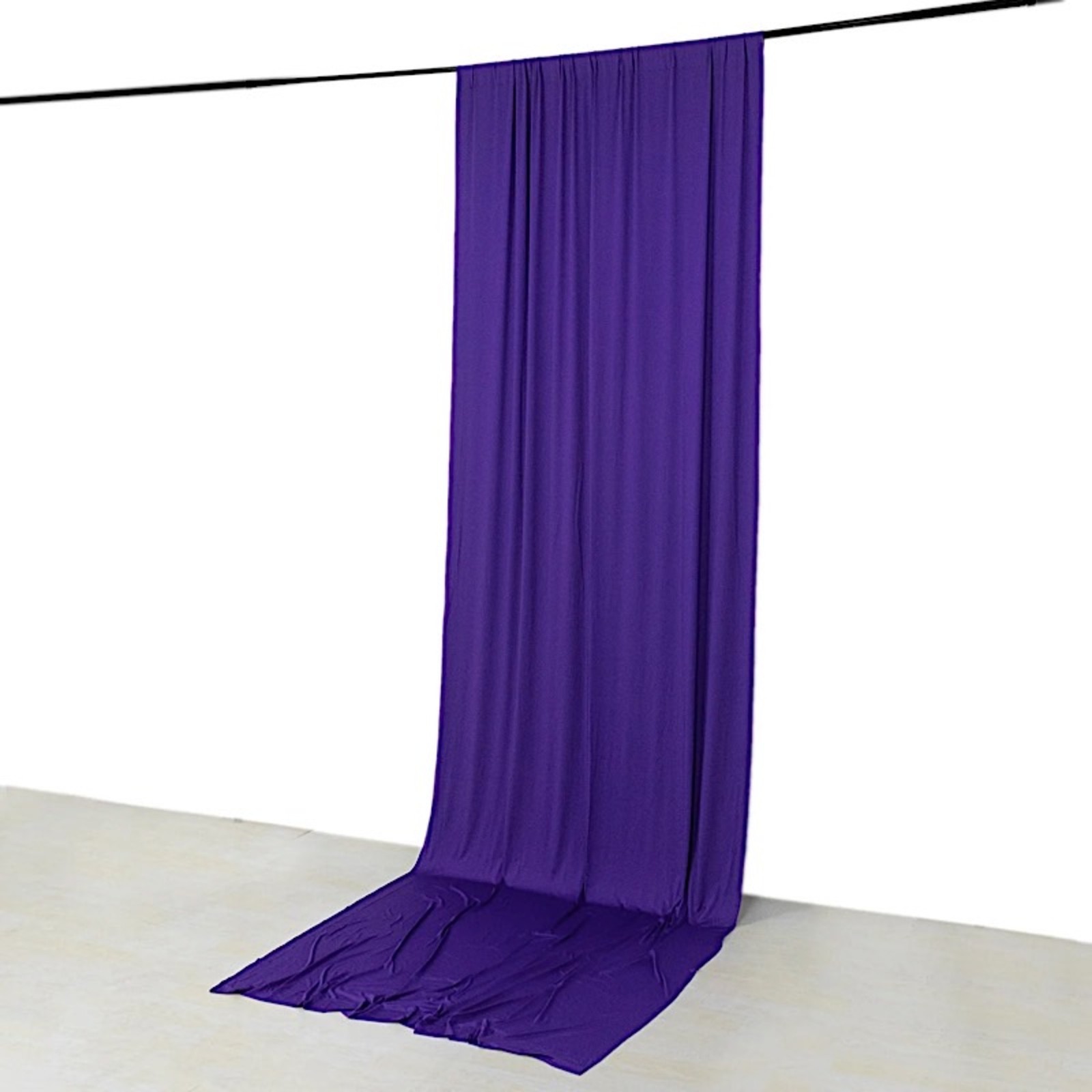 5 ft x 14 ft PURPLE 4-Way Stretch Spandex Divider Backdrop Curtain Party Wedding