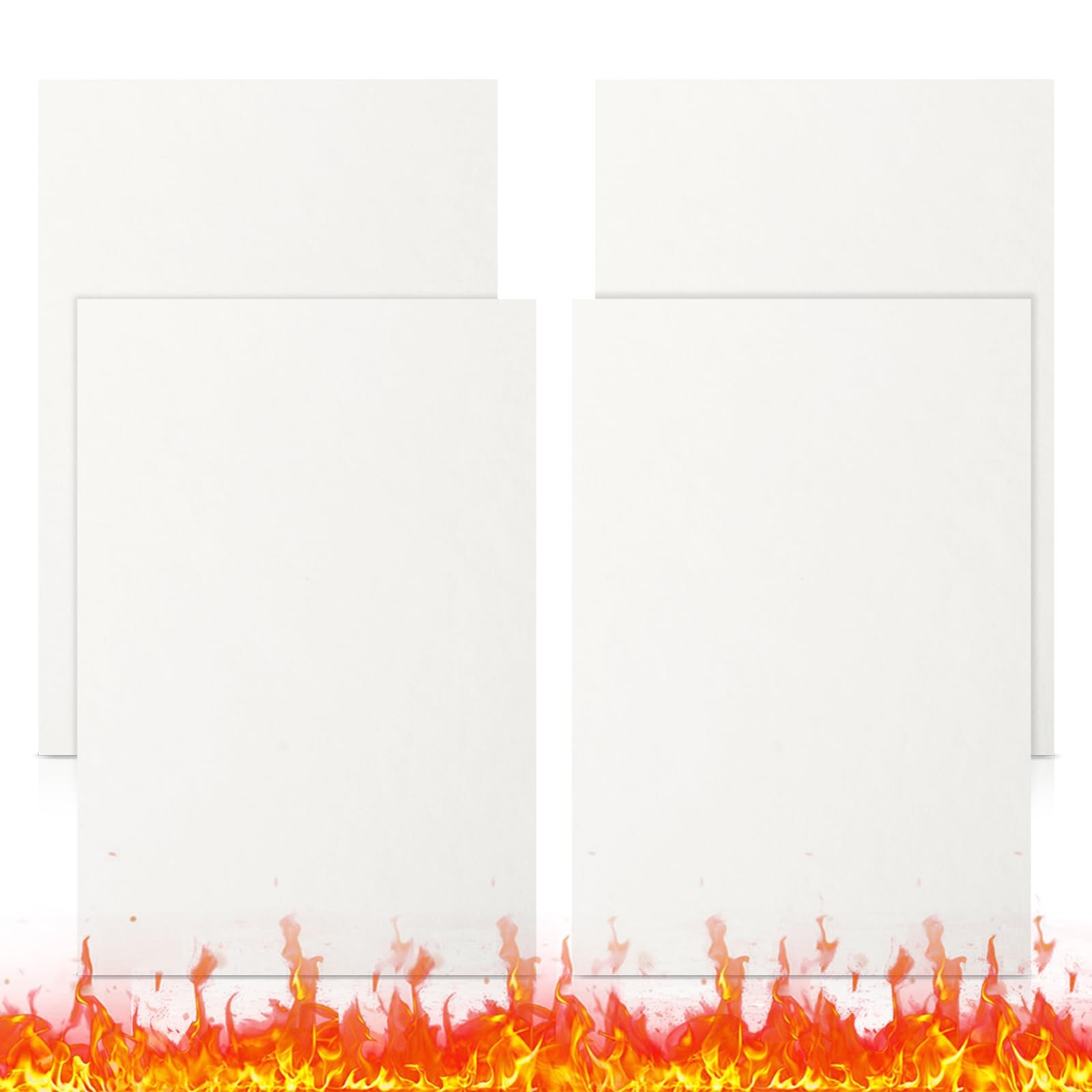 4PCS High Temperature Ceramic Fiber Gasket Sheets Fireproof Insulation Paper
