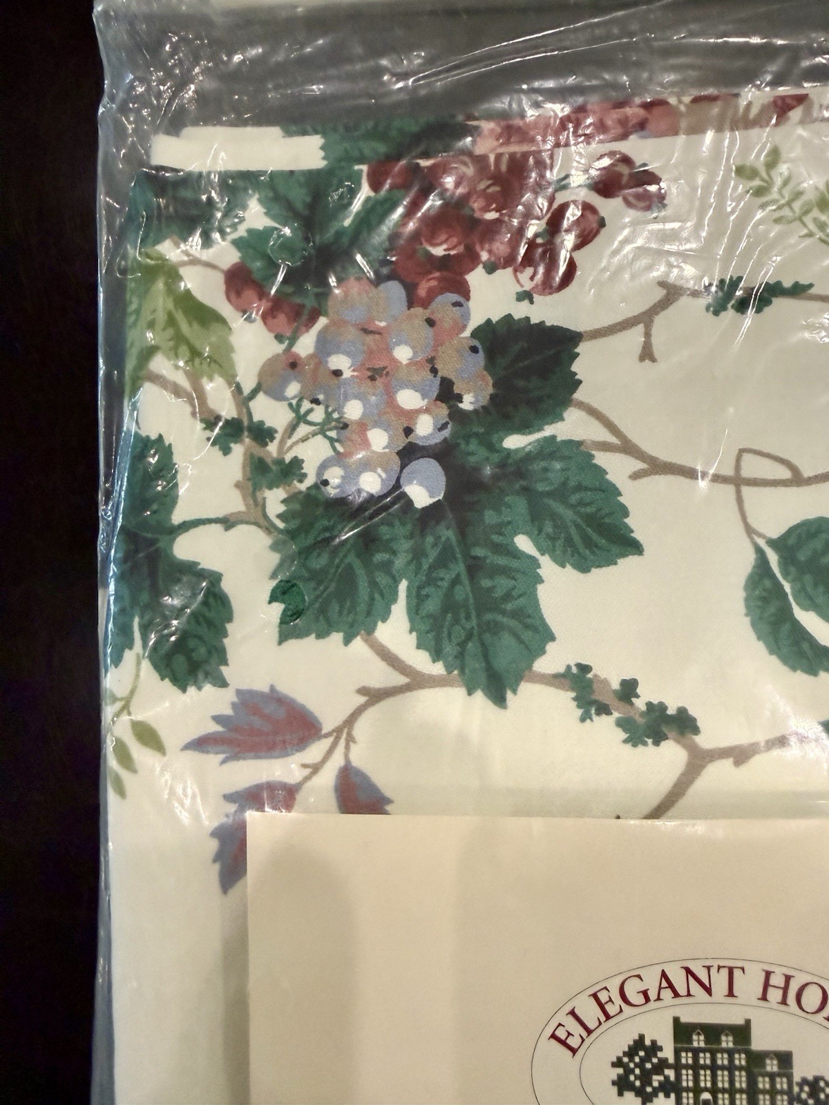 Montgomery Wards Pouffe Valances Grapes Ivy Roses Lined Set of TWO