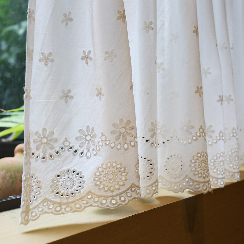 Iris Township Tour Pink Cherry Embroidered Curtains