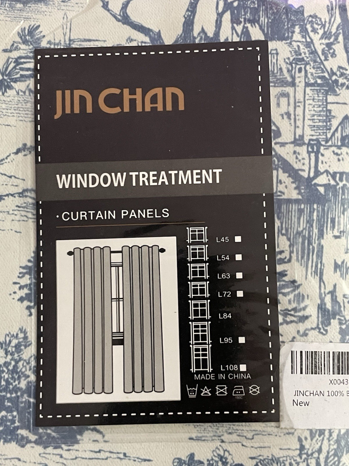 Jin Chan Window Treatment 100% Blackout Curtains 2 Panels 84”x50” Blue