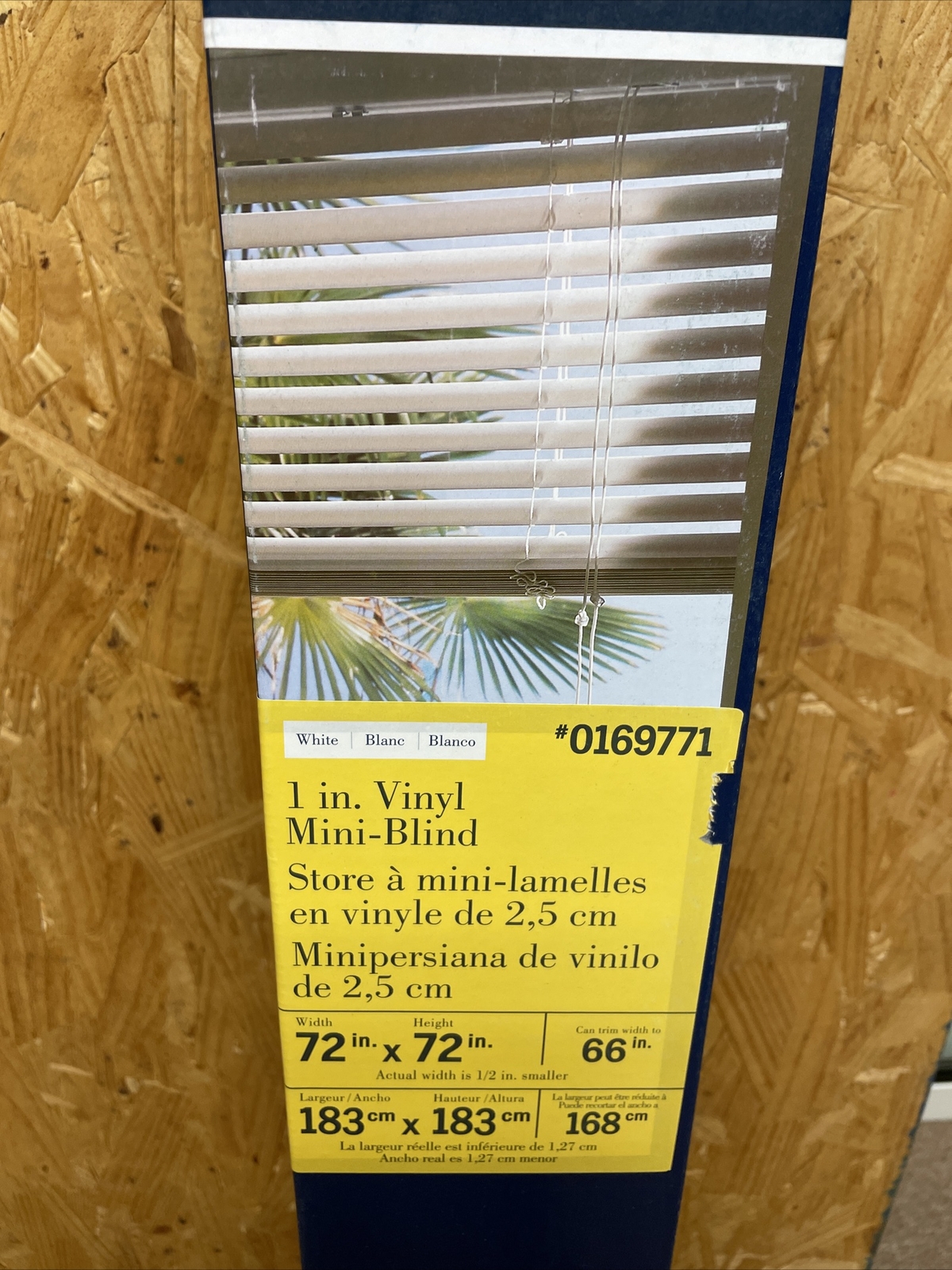 LEVOLOR 0169771-1-in White Vinyl Mini Blinds 72-in Act 71.5″ x 72-in HOTT DEALS
