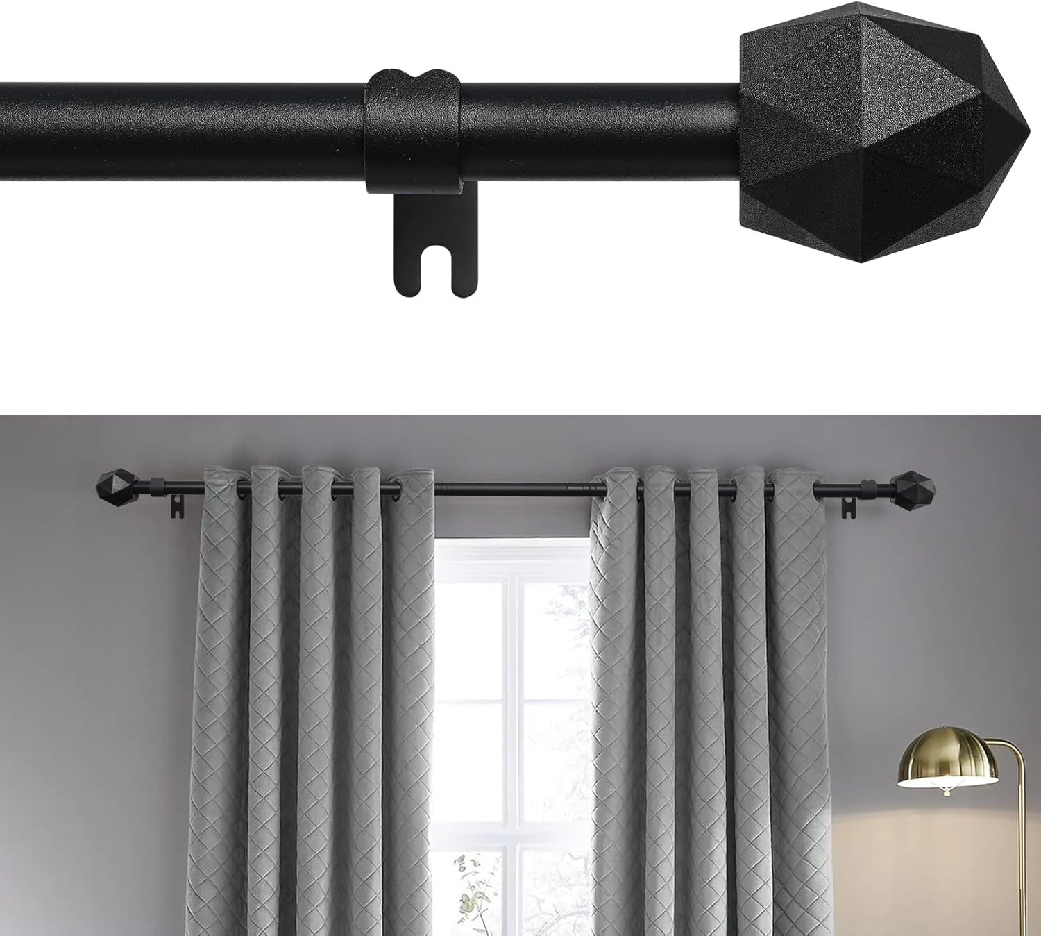 Curtain Rods, 72″ to 144″ for Windows Curtain Rod Set, Modern Simplicity Decorat