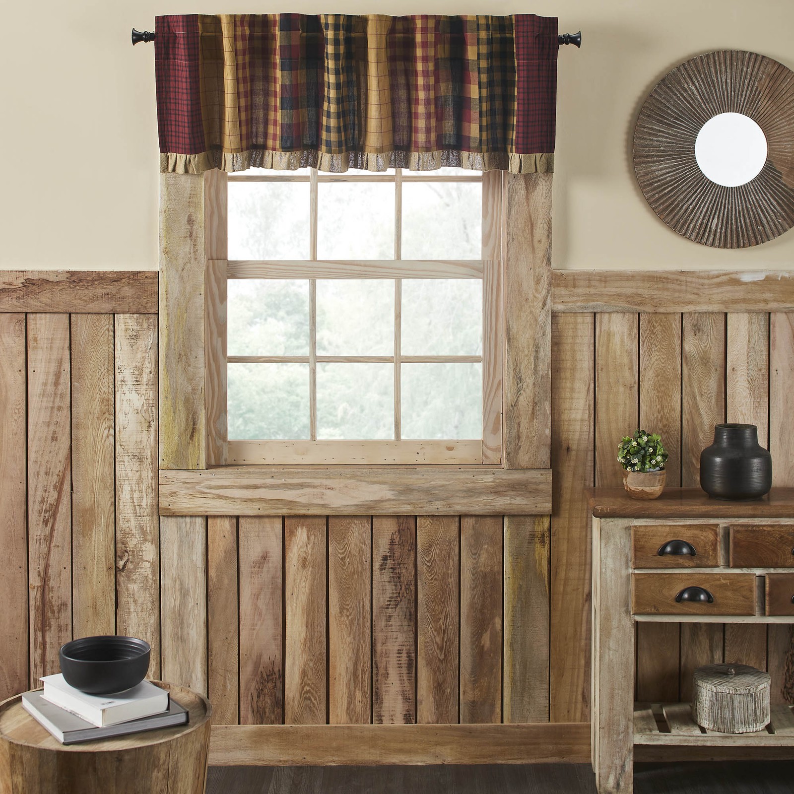 VHC Brands Connell Patchwork Valance 18×72