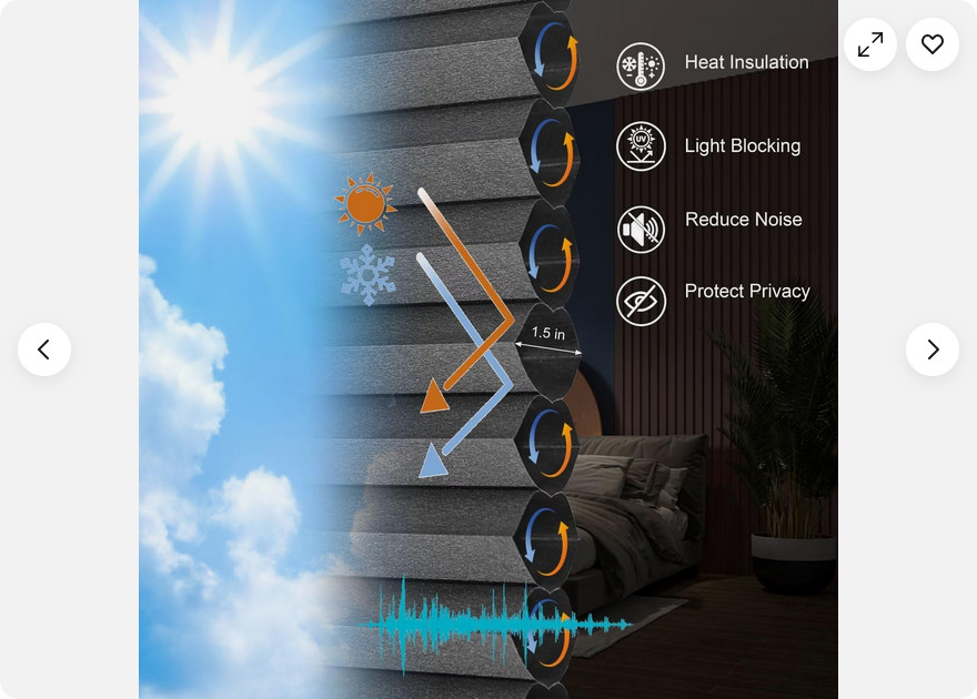 Blackout Cellular Shades Cordless Pull Down w/ LED Lights 31″ W×64″ H, Wine Red