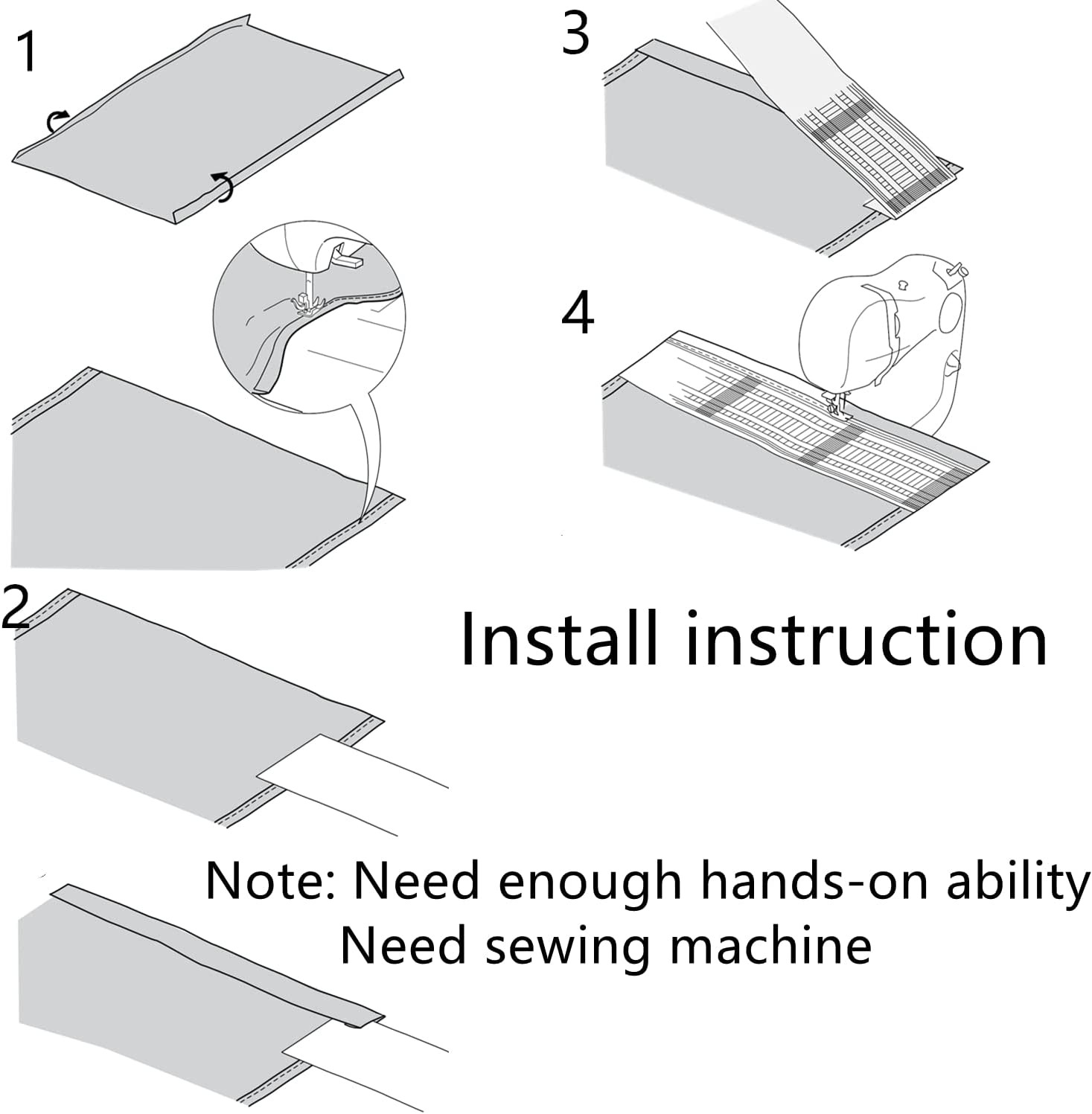 Curtain Accessory Kronill Gathering Heading Tape for Making Pleated