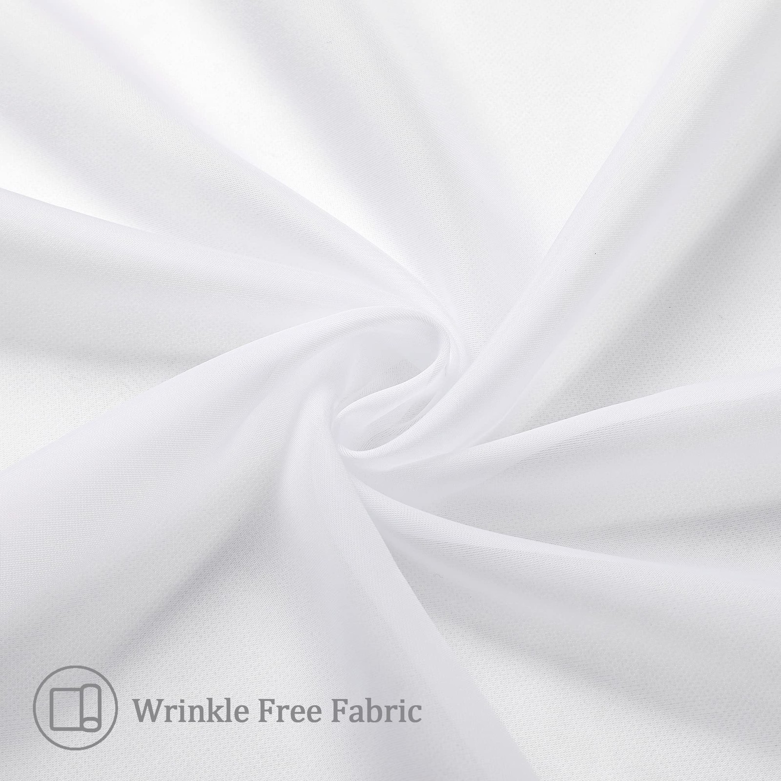 Aiyufeng White Sheer Curtains 54 inch Length 40″W x 54″L (Pack of 2),