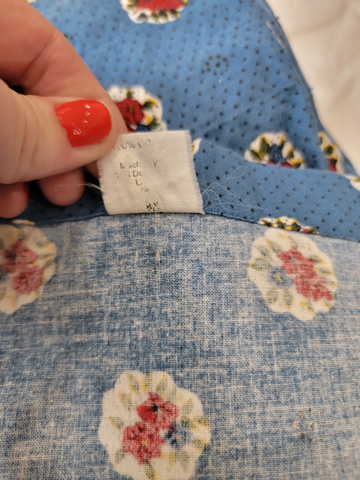 CHOOSE QUANITY Country French Pleated Valance Blue Red Floral Clean 71 x 14.5