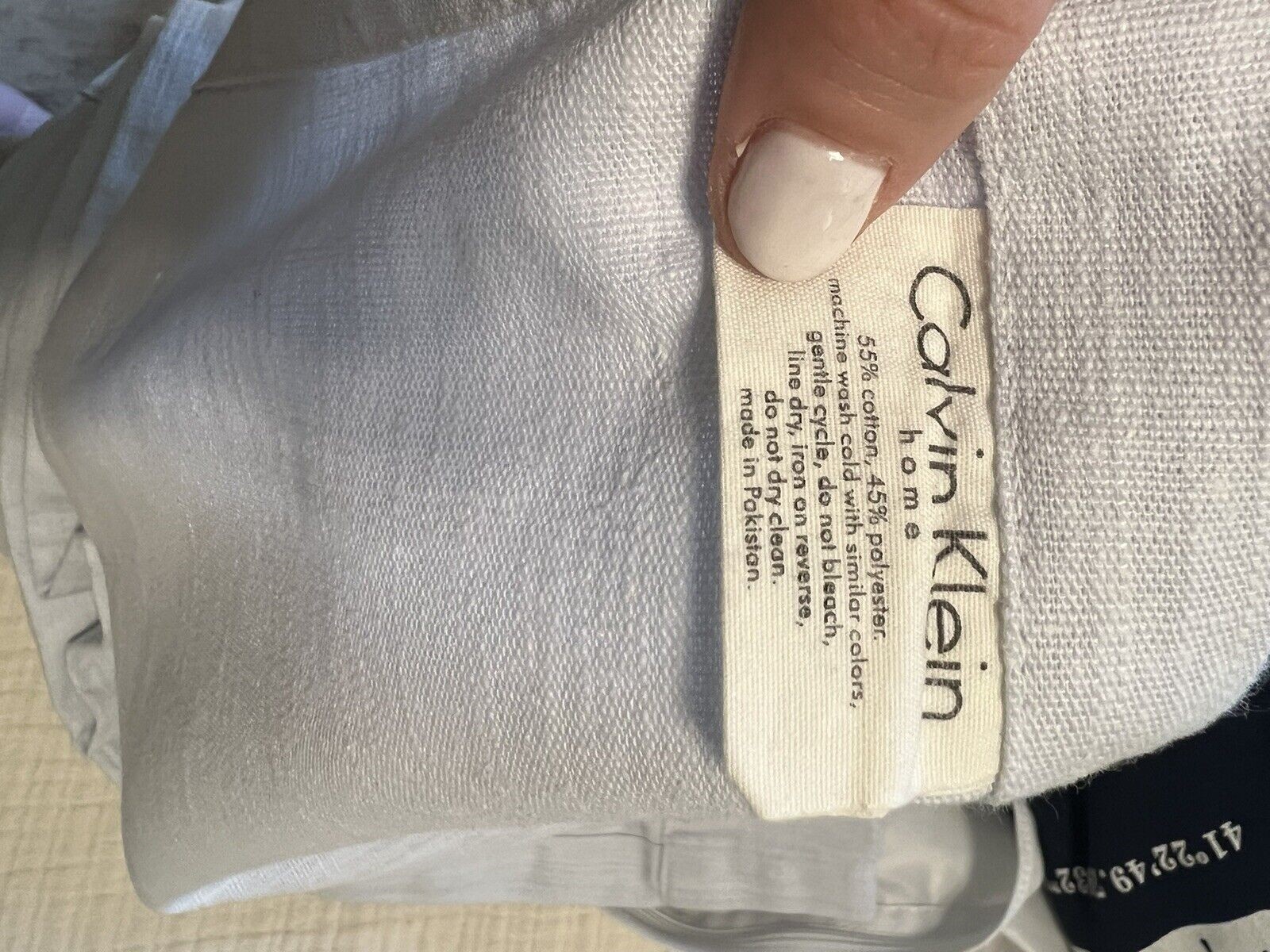 CALVIN KLEIN Linen Blend Elephant Gray Designer 2 Panel Curtain Set 48″ x 93″