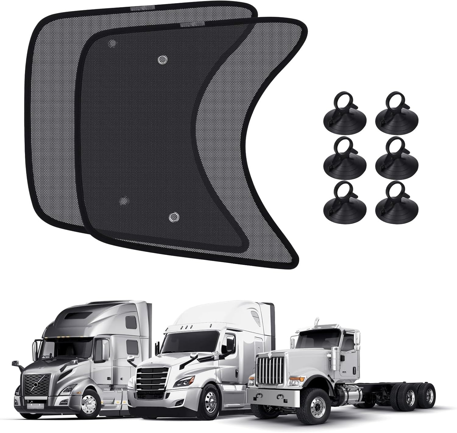 2PCS 23”*21.6” Side Window Shades for Semi Truck/Heavy Duty Truck – Freight…