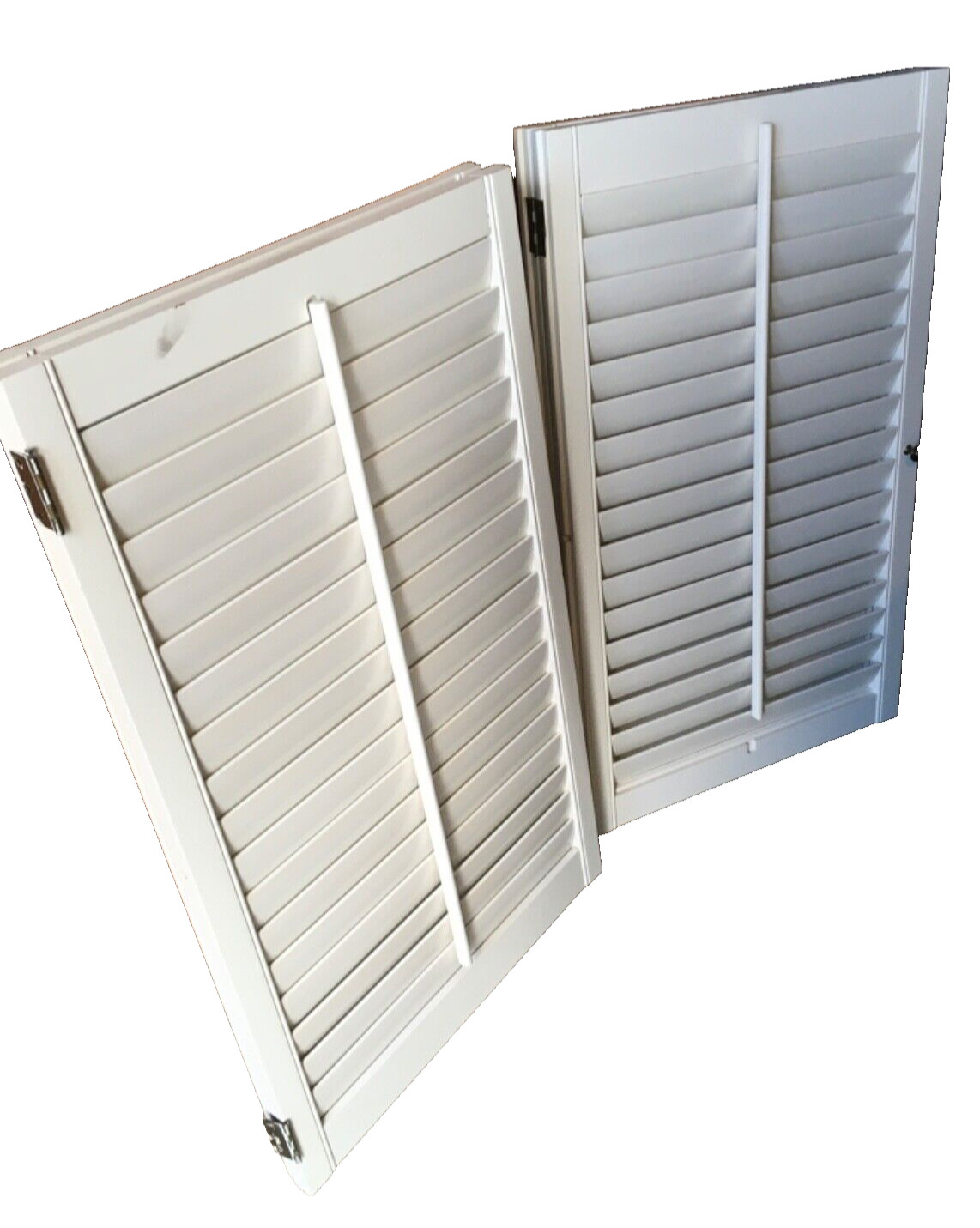 ONE Interior Plantation Shutter White Wood 46.75” wide 39 5/8” tall plz read