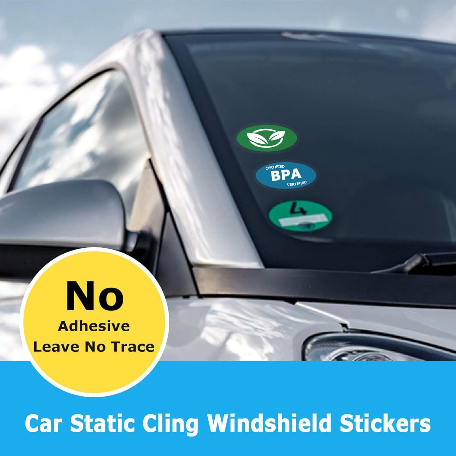 PSLER Car Windshield Sticker, Applicator, Clear Window 10 PCS