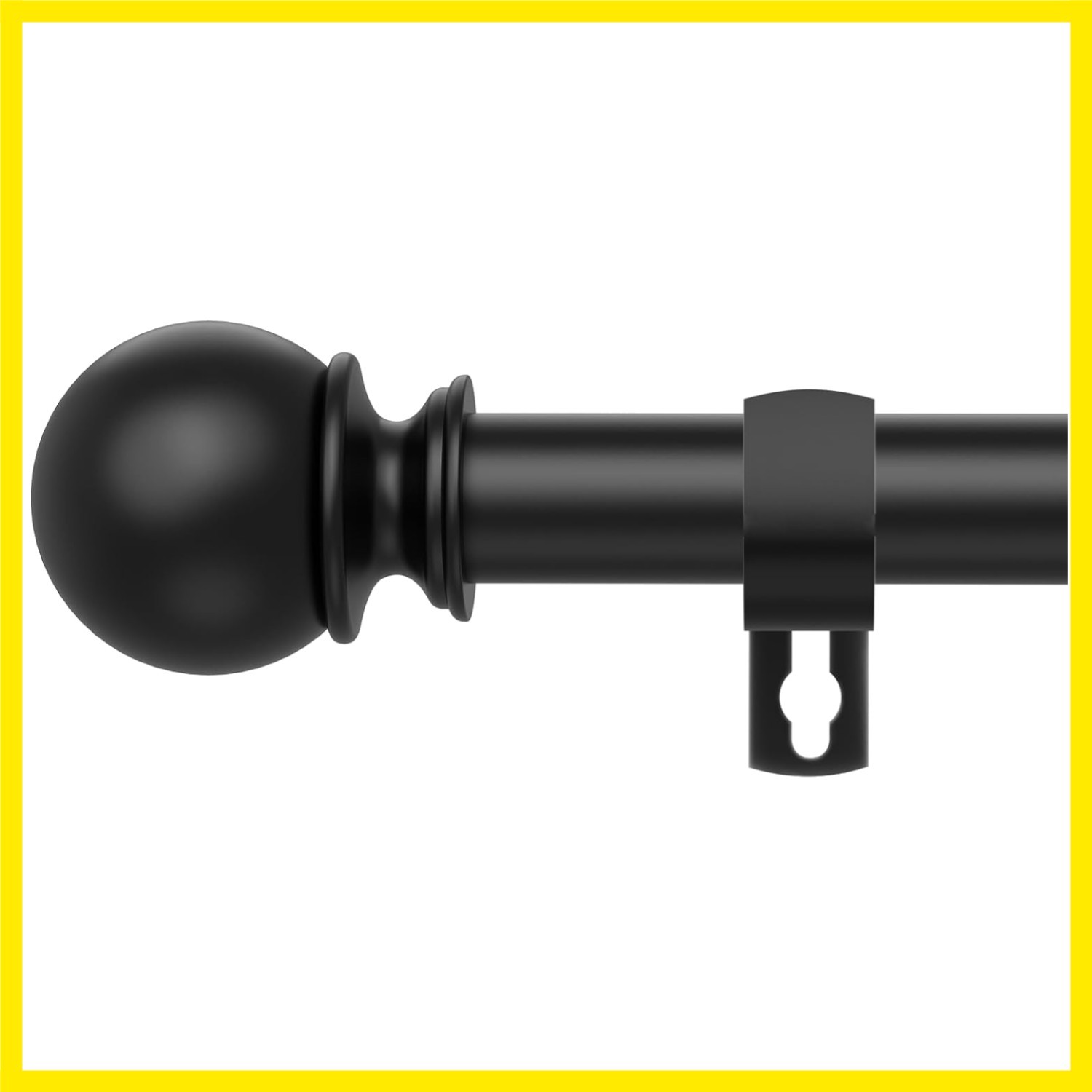 Black Curtain Rods for Windows 28 to 48 Inch,5/8 Inch Diameter Stainless Stee…