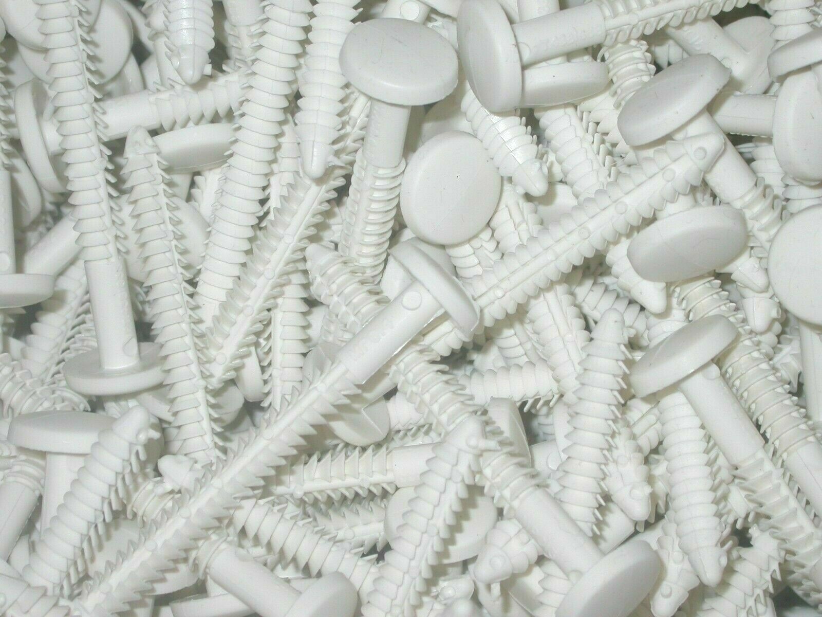 White 50 Pack Window Shutters Panel Peg Loks 3″ Shutter Fasteners Spikes Bulk