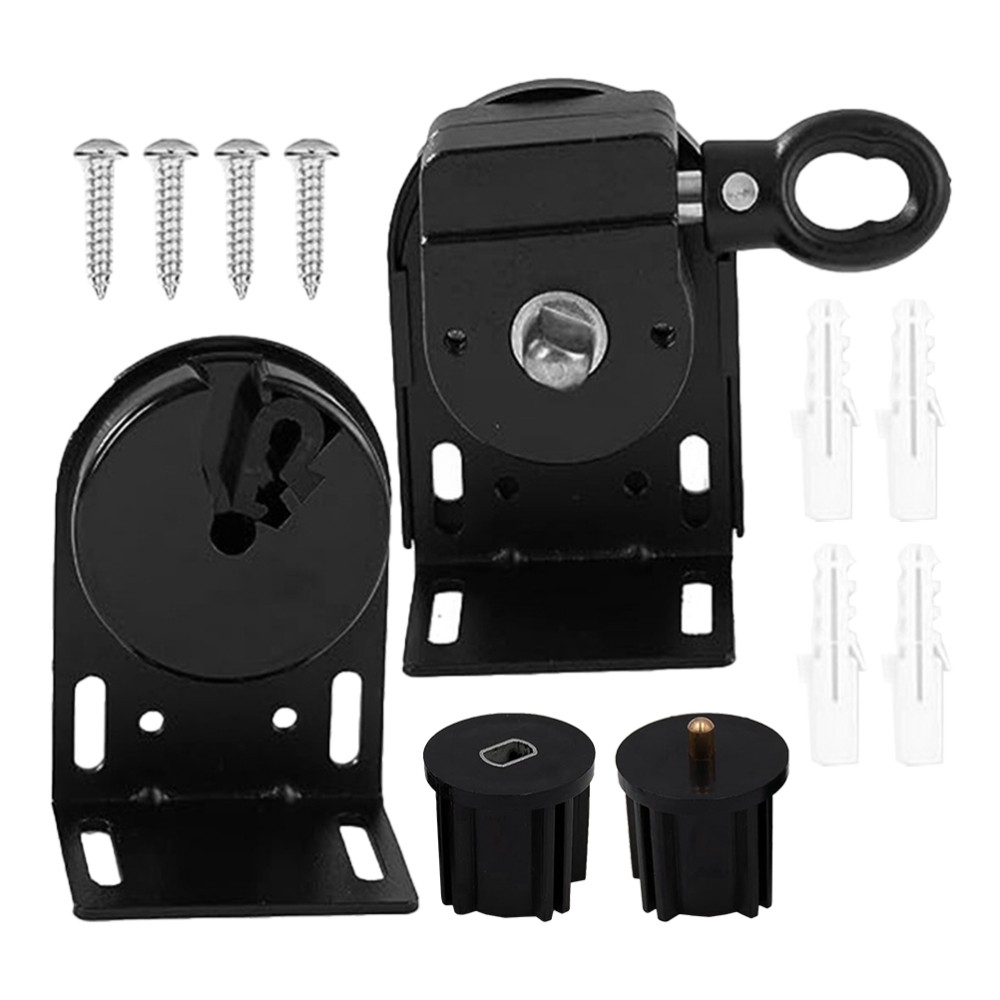 Cordless Roller Blind Bracket Black Plastic Metal Replacement for Indoor Outdoor