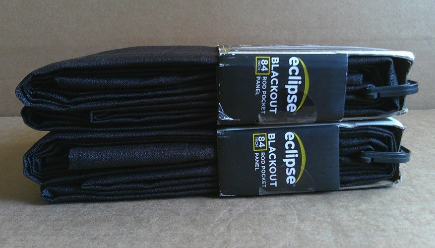Eclipse Samara Solid Blackout Curtain Panels SET (42″ wide by 84″ long) NEW