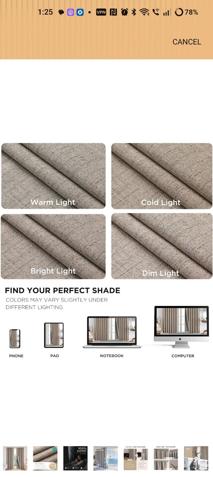 Joydeco Blackout Linen Curtains, 52″W x 96″L, Set of 2 — Thermal insulated