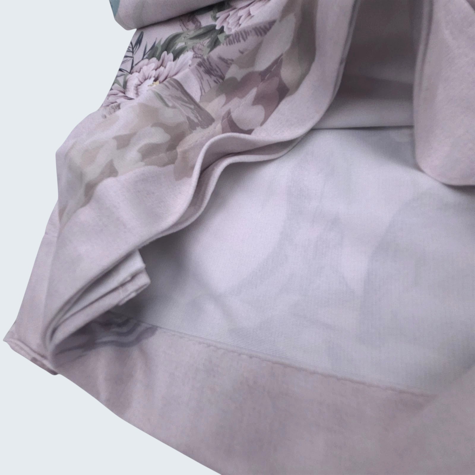 Callisto Crane Floral Curtains Blush Pink Set Of 4 Botanical Bird Drapes 38X96