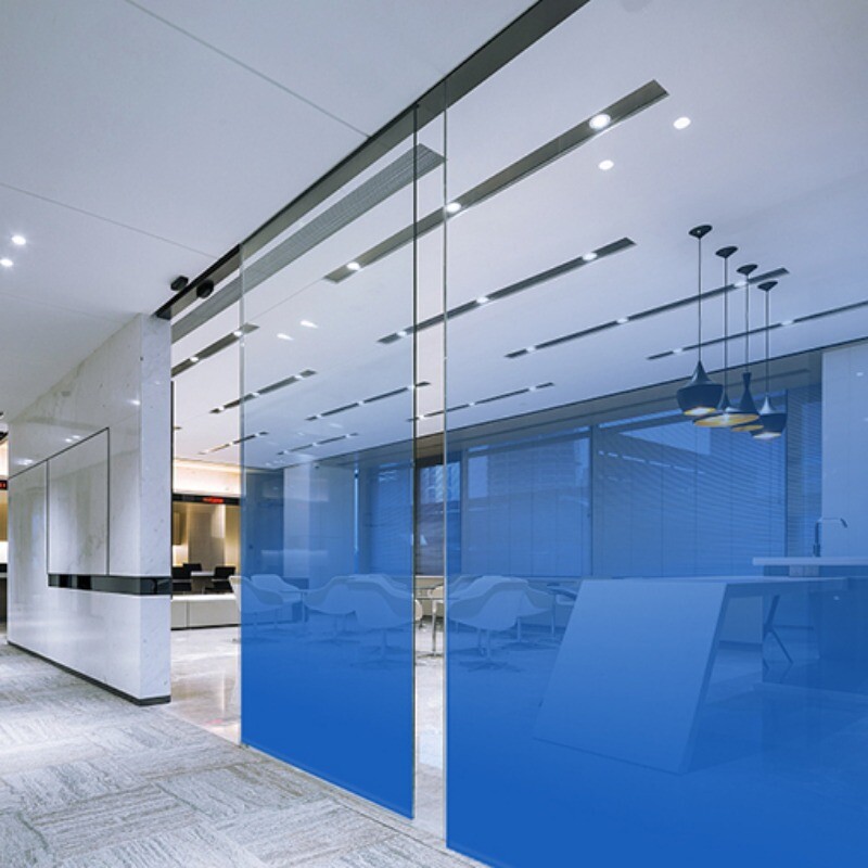 Transparent Window Film Static Cling Office Glass Stickers Gradient Color Decor