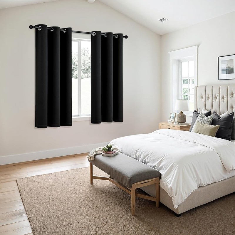 Durable Thermal Insulated Light Blocking Curtains Energy Saving Home Drapes New