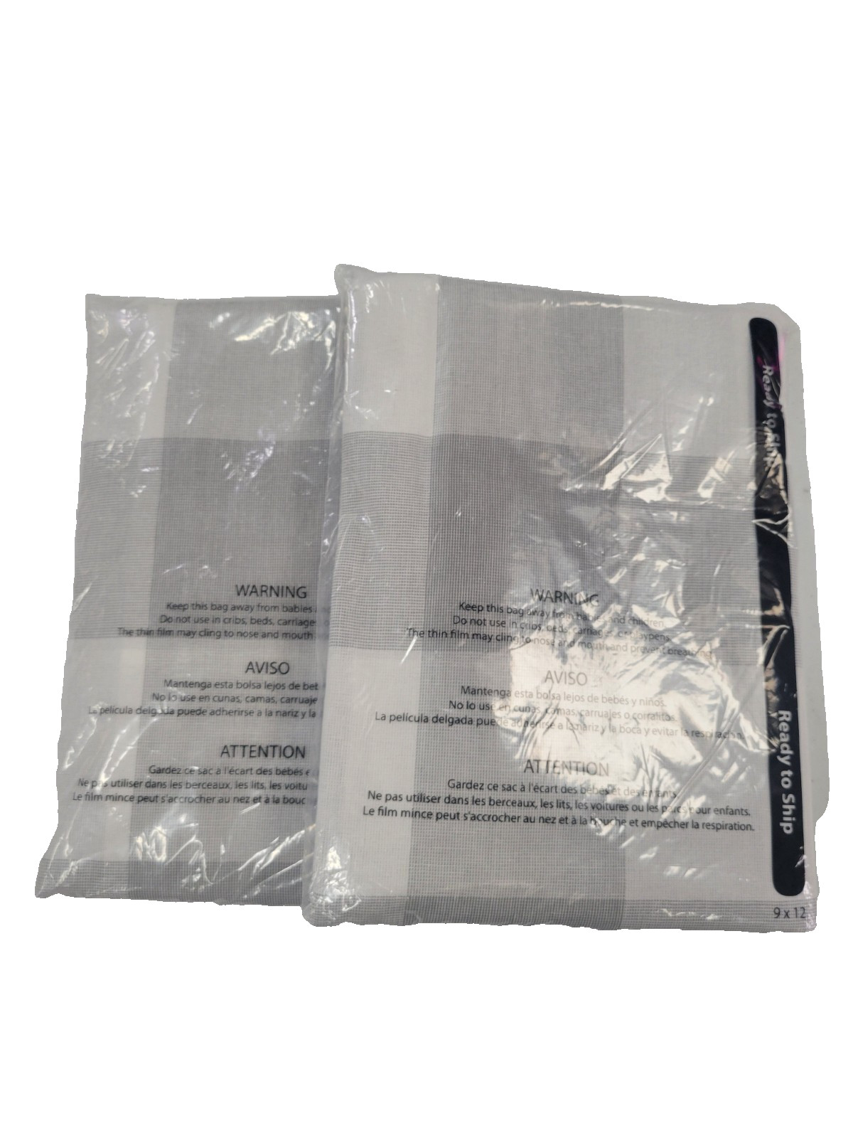 Threshold Plaid Gray Light Filtering Curtain 63in x 54in 2 Pack