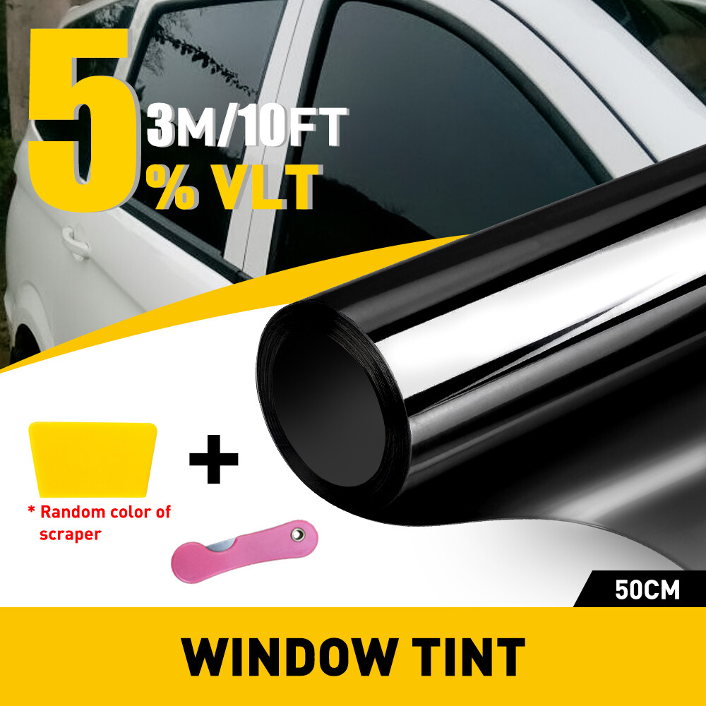 300CM 5% VLT Uncut Roll Window Tint Film 20″ x 10ft Feet Car Home Office Glass