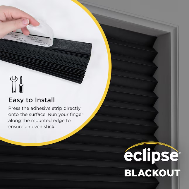 Eclipse 36-in x 72-in Black Blackout Cordless Shade 4-Pack UPC 081806726943