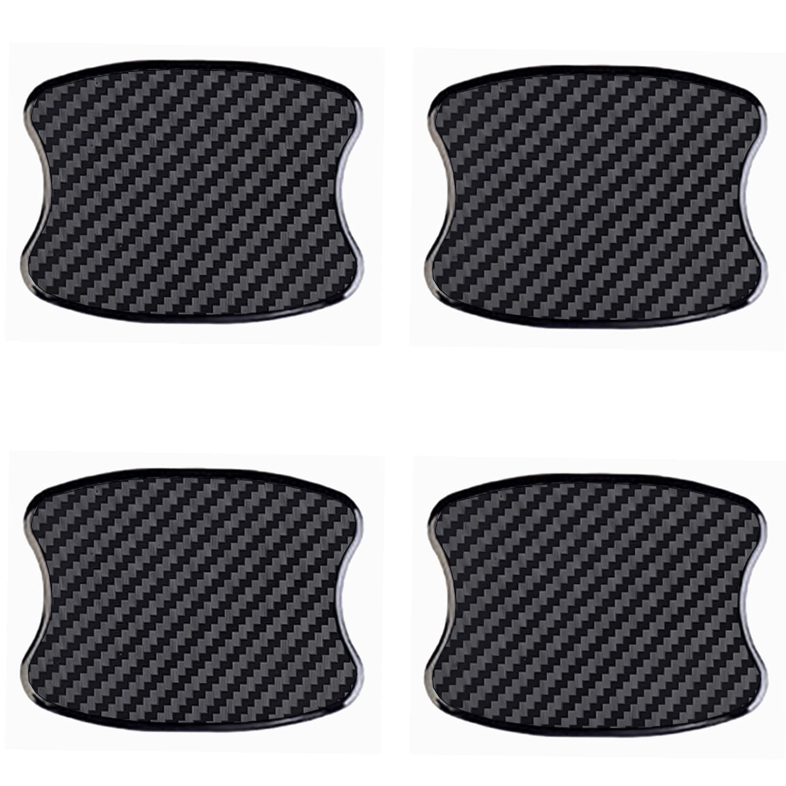 4Pcs Car Door Handle Protective Films,Universal 3D Carbon Fiber Car Door Hand…