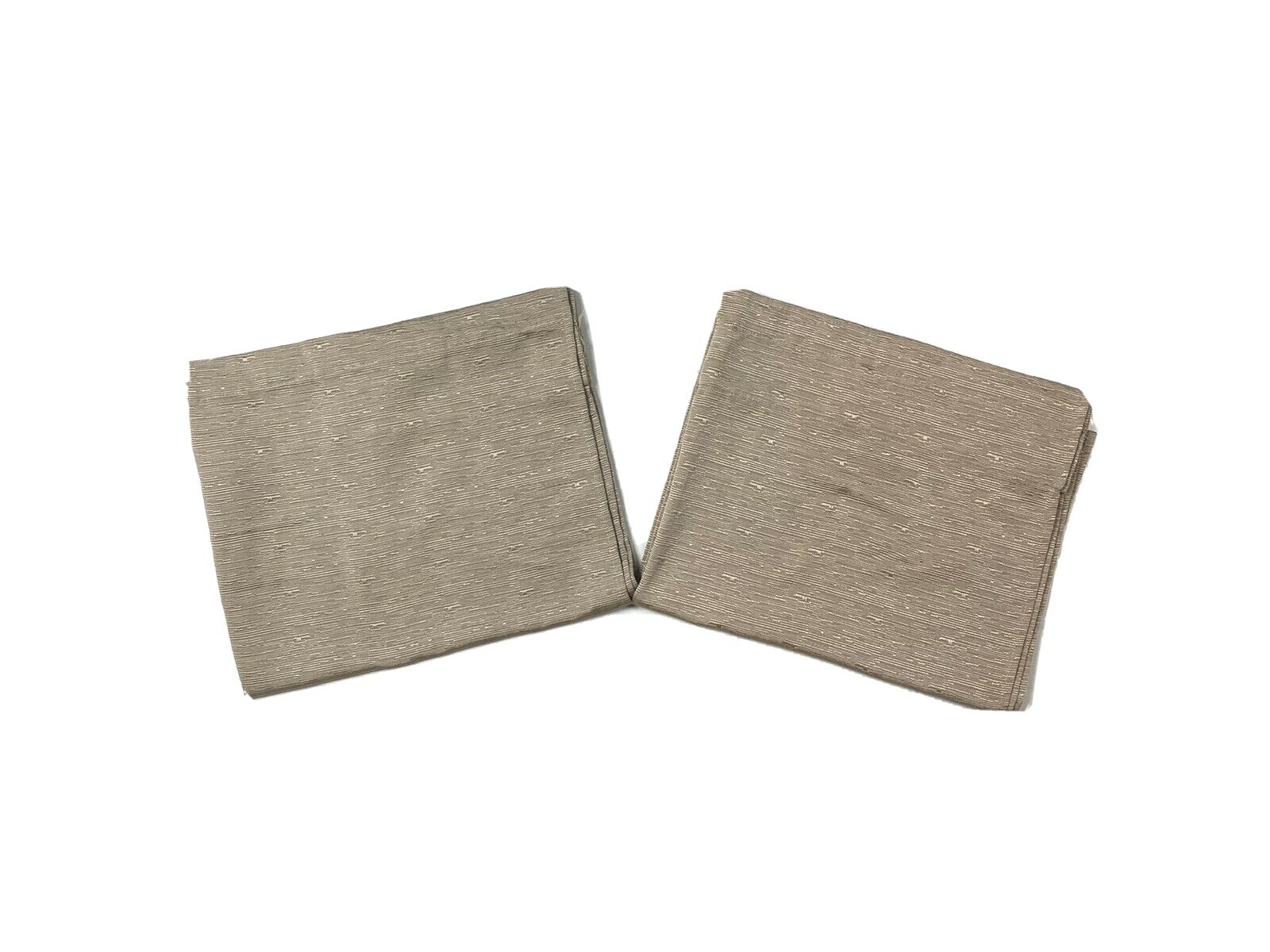 2 Essential Home Textured Curtains Drapes Panels Beige Taupe Light 63″ Faux Silk