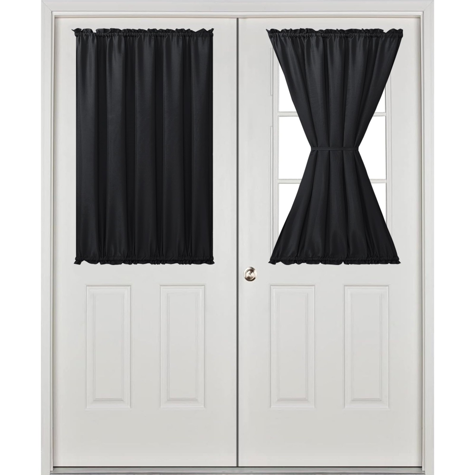 French Door Curtains for Small Windows, Rod Pocket Sidelight Panel, 52″x40″