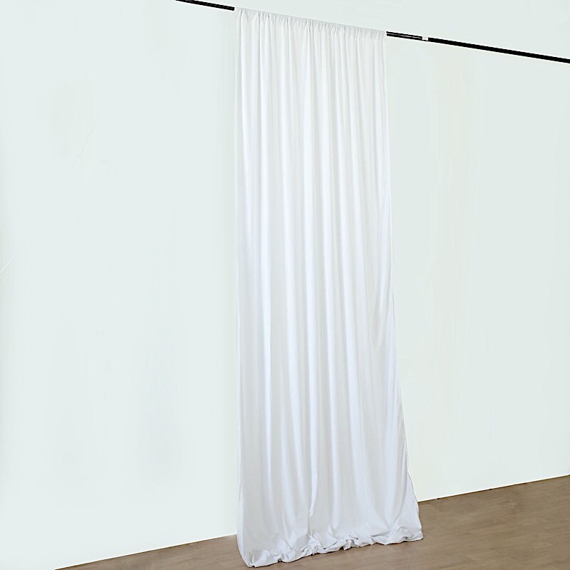 White 5×20 feet Polyester Ceiling Draping Fabric Backdrop CURTAIN PANEL Party