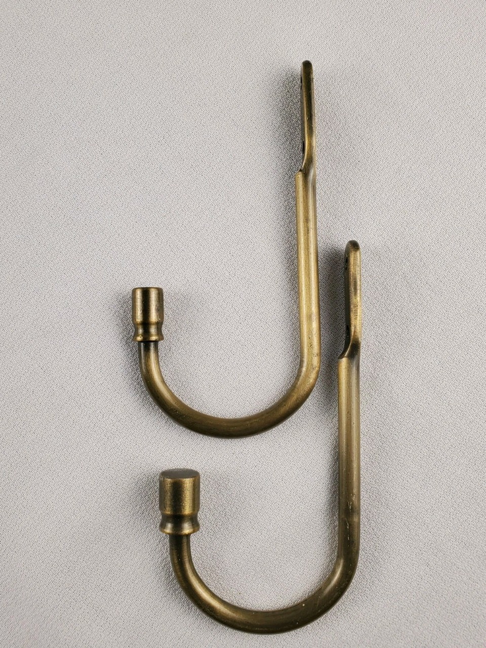 3 Sets Curtain Rod Hardware Scroll Finials, Tieback Hooks, & Brackets Gold-Tone