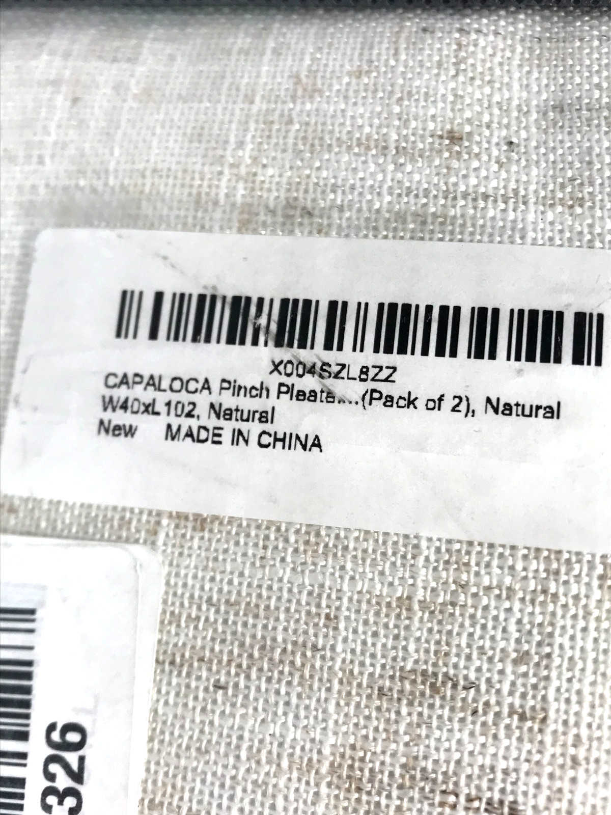 Capaloca Pinch Pleated Curtains 40″ x 102″ Natural Linen Look with Hooks 2 Pack