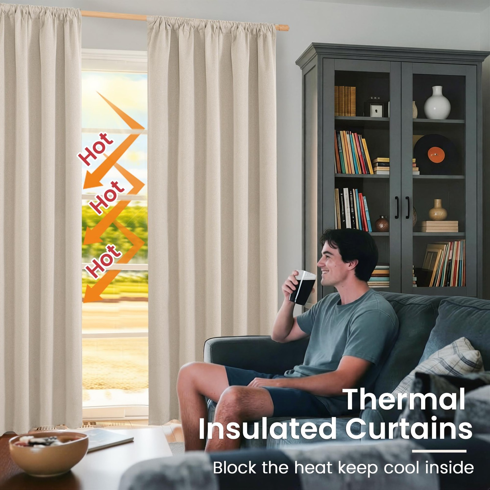 Bgment Short Linen Curtains For Bedroom 40 Inch Length Room Darkening Drapes