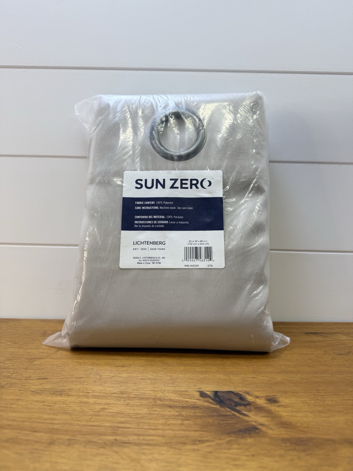 Sun Zero Lichtenberg Grommet Top Curtain Panel 40” W x 96” L